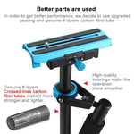 Stabilisateur portable en fibre de carbone PULUZ 38,5-61cm pour appareils photo numériques reflex et caméscopes, plage de charge : 0,5-3 kg, P60T Bleu, P60T Rouge