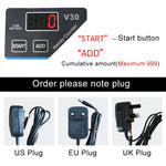 Mini-compteur de billets de banque portatif V30 pour devises multiples, prise UE, prise UE
