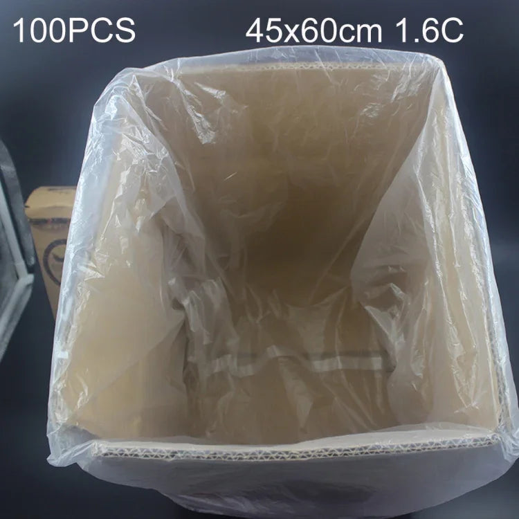 100 pcs sac d'emballage plastique PE anti-poussière anti-humidité 1,6C, taille : 45 cm x 60 cm, 45 cm x 60 cm