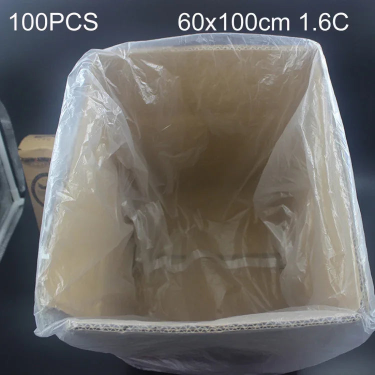 100 PCS Sacs d'Emballage en Plastique PE Anti-poussière et Anti-humidité 1.6C, Taille : 60cm x 100cm, 60cm x 100cm