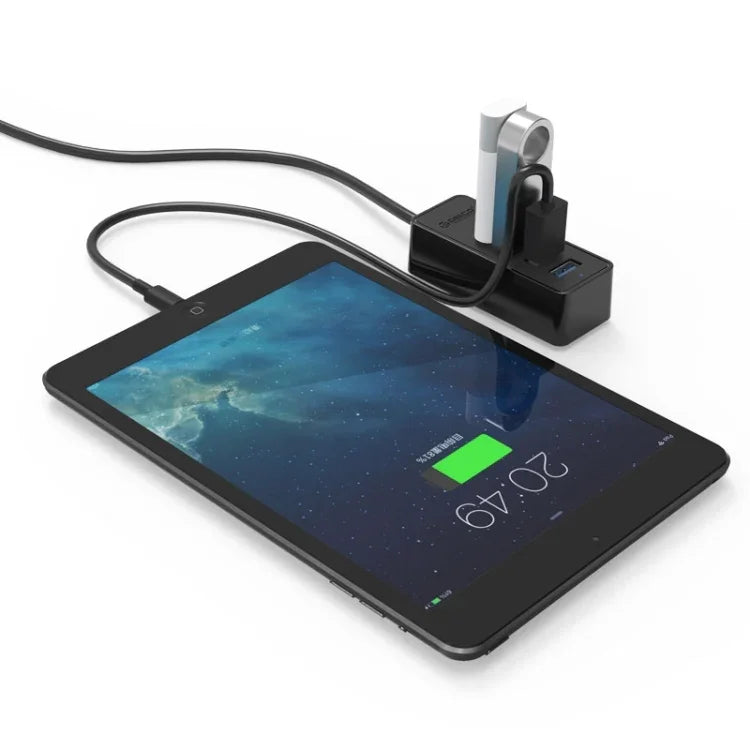 ORICO W5P-U3-30 HUB de bureau USB 3.0 4 ports avec câble Micro USB 30cm alimentation, W5P-U3-30 Noir