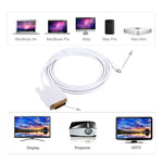 Câble adaptateur Mini DisplayPort mâle vers DVI mâle de 1,8 m