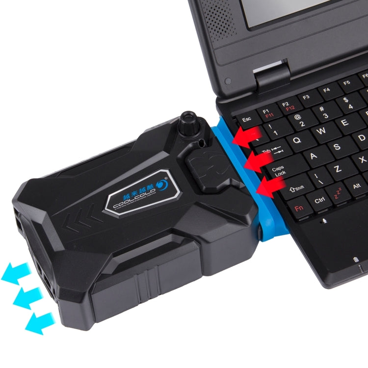 Refroidisseur pour ordinateur portable de jeu Ice Troll III, tapis de refroidissement silencieux pour ordinateur portable, extracteur d'air, ventilateur de refroidissement turbo, radiateur thermique avec câble USB approprié.
