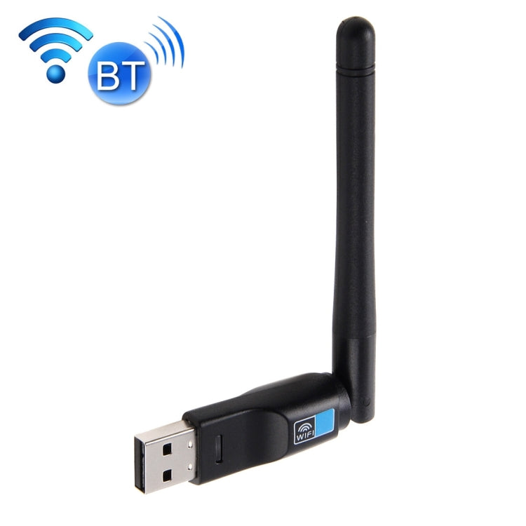 Adaptateur sans fil USB WiFi 2 en 1 Bluetooth 4.0 + 150 Mbps 2,4 GHz avec antenne externe 2D1