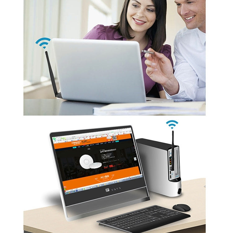 Adaptateur sans fil USB WiFi 2 en 1 Bluetooth 4.0 + 150 Mbps 2,4 GHz avec antenne externe 2D1