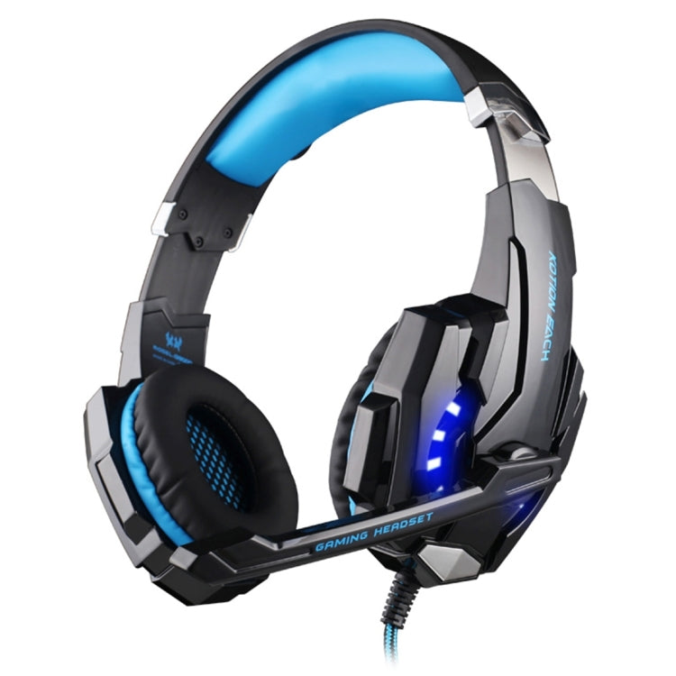 KOTION EACH G9000 Casque Gaming avec Microphone, Prise 3,5mm, Lumière LED pour PC Portable / Tablette / Téléphones Mobiles, Longueur du Câble : Environ 2,2m, G9000
