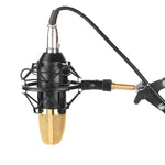 Microphone professionnel à condensateur FIFINE F-700 avec suspension antivibrations pour studio, radio et diffusion en direct, prise casque 3,5 mm, longueur de câble : 2,5 m