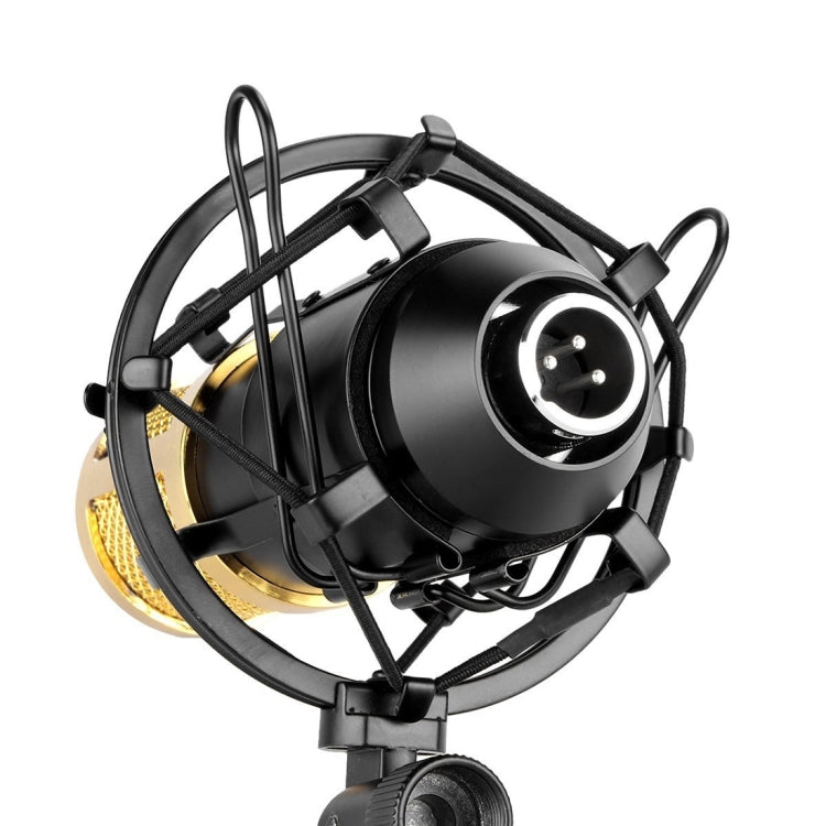 Microphone professionnel à condensateur FIFINE F-700 avec suspension antivibrations pour studio, radio et diffusion en direct, prise casque 3,5 mm, longueur de câble : 2,5 m