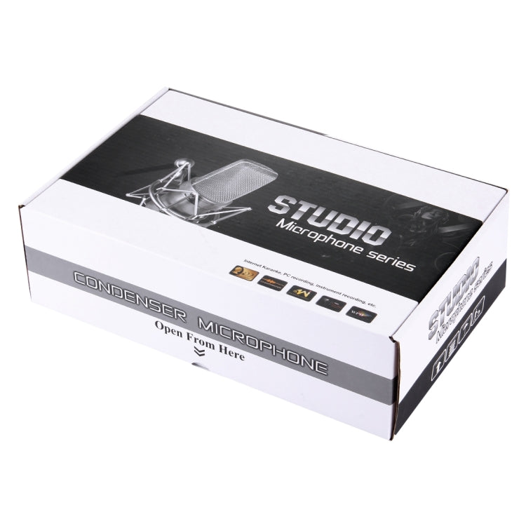Microphone professionnel à condensateur FIFINE F-700 avec suspension antivibrations pour studio, radio et diffusion en direct, prise casque 3,5 mm, longueur de câble : 2,5 m