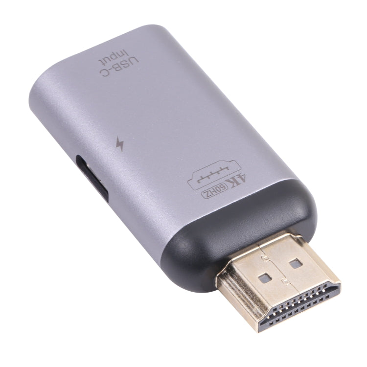 Adaptateur 2 en 1 HDMI mâle 4K 60Hz vers USB-C / Type-C charge + USB-C / Type-C femelle, HDMI