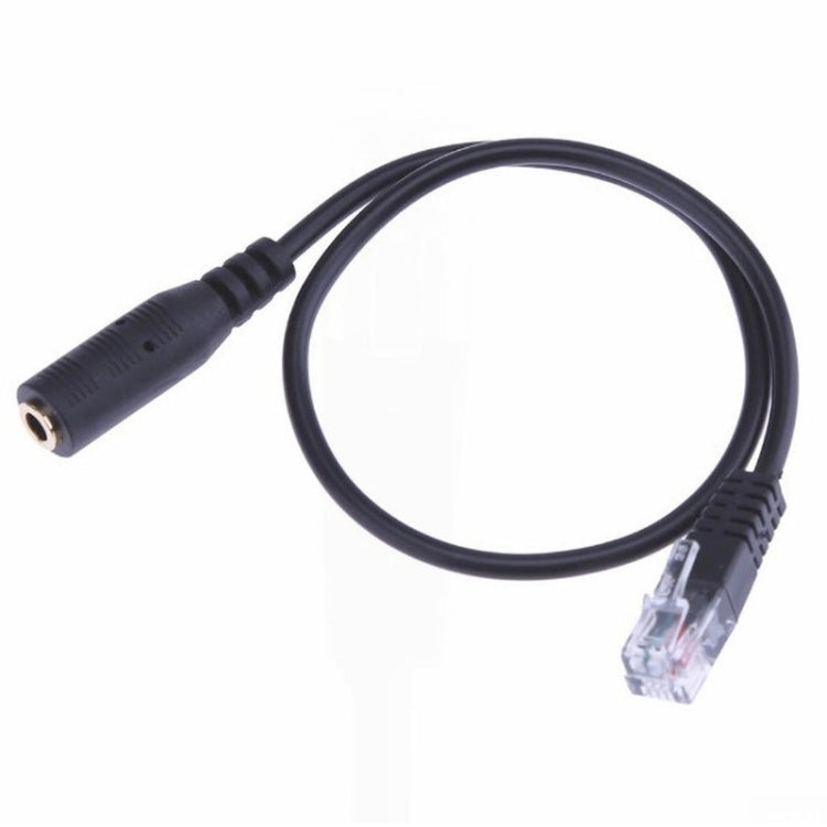 Câble adaptateur convertisseur jack 3,5 mm vers RJ9 casque PC / téléphone mobile vers téléphone de bureau, longueur : 32 cm