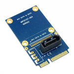 Carte adaptateur d’extension Mini SATA vers SATA 7 broches Mini PCI-E disque dur