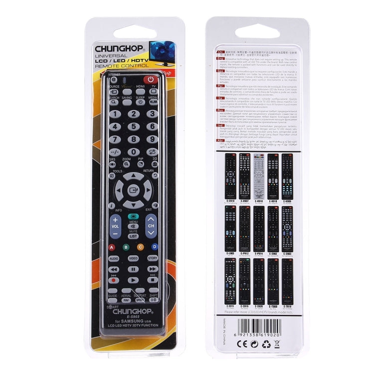 Télécommande universelle CHUNGHOP E-S903 pour SAMSUNG LED LCD HDTV 3DTV, pour téléviseur SAMSUNG