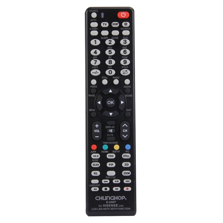 Télécommande universelle CHUNGHOP E-H907 pour HISENSE LED LCD HDTV 3DTV, pour téléviseur HISENSE