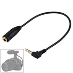 Câble d'extension audio 3,5 mm mâle vers femelle de 20 cm pour casque/microphone (noir)