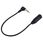 Câble d'extension audio 3,5 mm mâle vers femelle de 20 cm pour casque/microphone (noir)