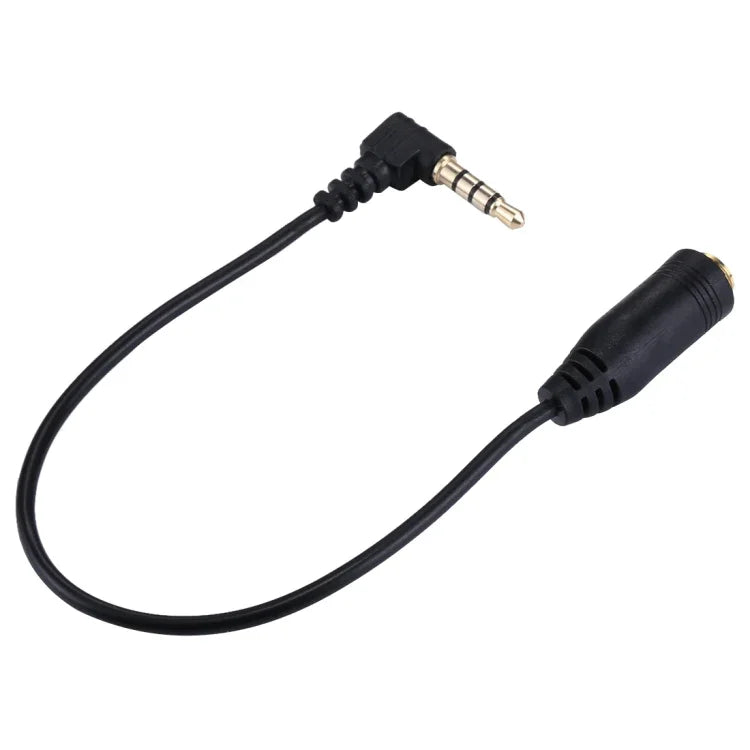 Câble d'extension audio 3,5 mm mâle vers femelle de 20 cm pour casque/microphone (noir)