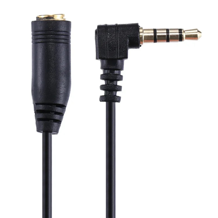 Câble d'extension audio 3,5 mm mâle vers femelle de 20 cm pour casque/microphone (noir)