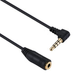 Câble d'extension audio 3,5 mm mâle vers femelle de 20 cm pour casque/microphone (noir)