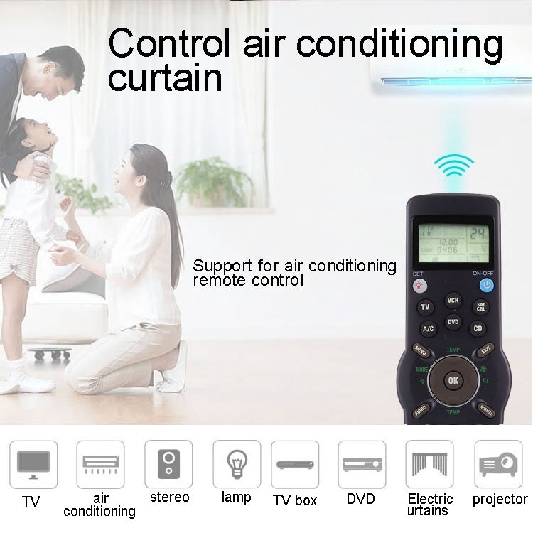 Télécommande LCD universelle CHUNGHOP RM-L991 avec fonction d'apprentissage pour TV VCR SAT CBL DVD CD A/C, RM-L991