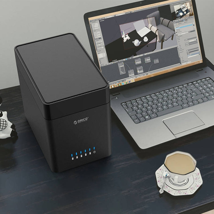 Boîtier disque dur USB 3.0 ORICO DS500U3 3,5 pouces 5 baies magnétique avec indicateur LED bleu, USB 3.0