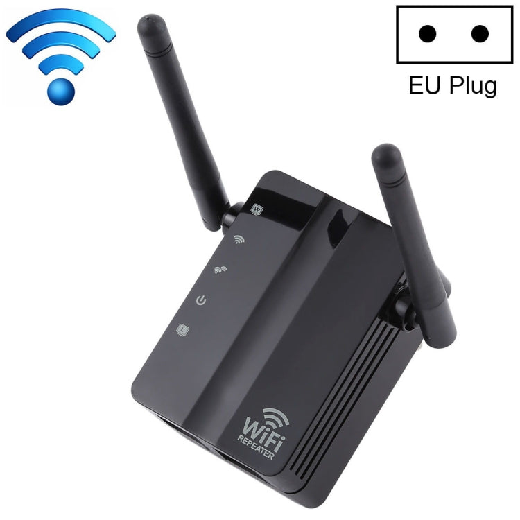 Répéteur WiFi amplificateur de signal 300Mbps Wireless-N avec 2 antennes externes, prise EU, 2 antennes externes (blanc), 2 antennes externes (noir)