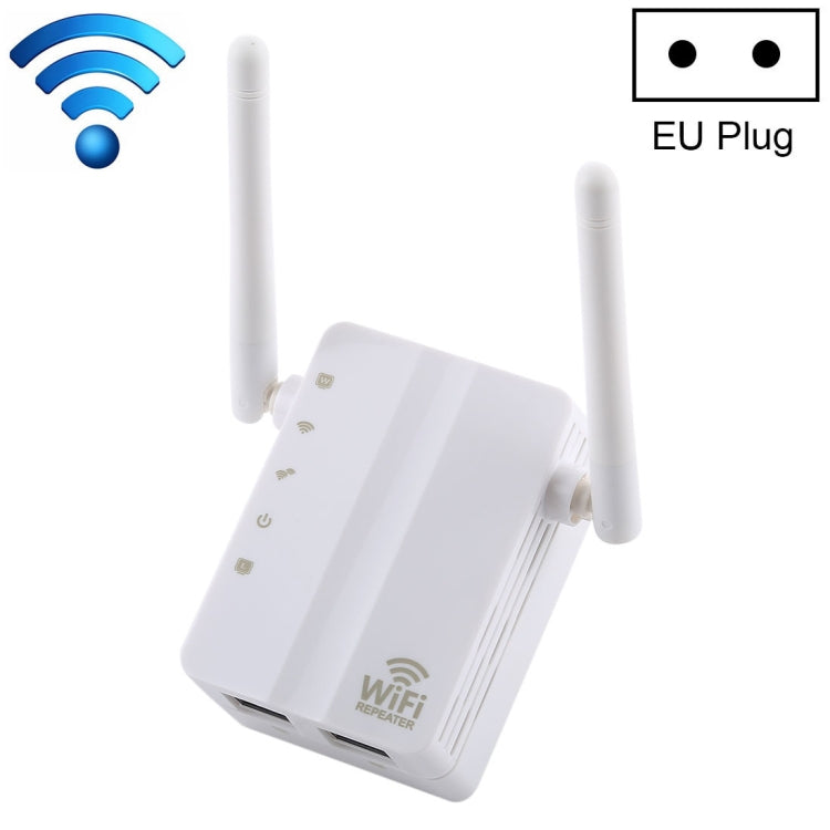 Répéteur WiFi amplificateur de signal 300Mbps Wireless-N avec 2 antennes externes, prise EU, 2 antennes externes (blanc), 2 antennes externes (noir)