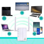Répéteur WiFi amplificateur de signal 300Mbps Wireless-N avec 2 antennes externes, prise EU, 2 antennes externes (blanc), 2 antennes externes (noir)