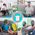 Répéteur WiFi amplificateur de signal 300Mbps Wireless-N avec 2 antennes externes, prise EU, 2 antennes externes (blanc), 2 antennes externes (noir)