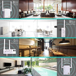 Répéteur WiFi amplificateur de signal 300Mbps Wireless-N avec 2 antennes externes, prise EU, 2 antennes externes (blanc), 2 antennes externes (noir)