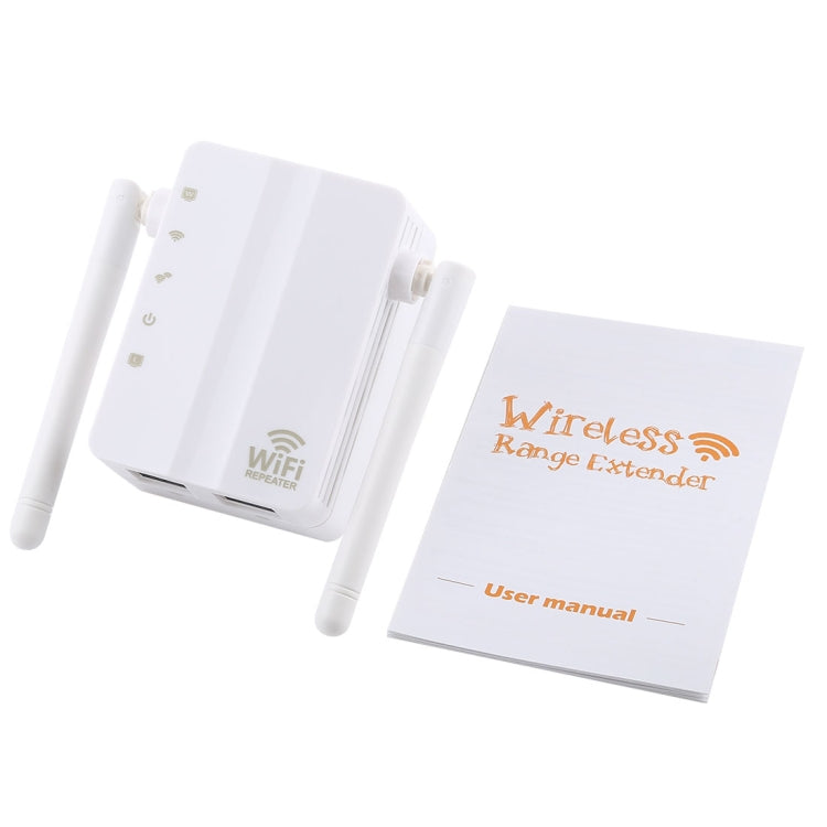 Répéteur WiFi amplificateur de signal 300Mbps Wireless-N avec 2 antennes externes, prise EU, 2 antennes externes (blanc), 2 antennes externes (noir)