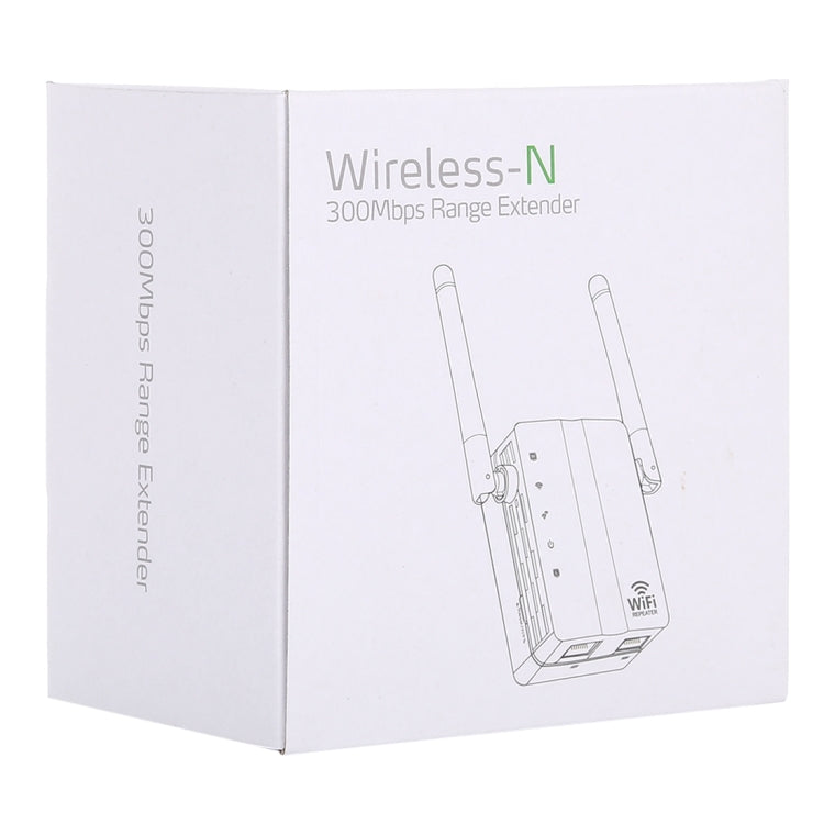 Répéteur WiFi amplificateur de signal 300Mbps Wireless-N avec 2 antennes externes, prise EU, 2 antennes externes (blanc), 2 antennes externes (noir)