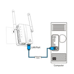 Répéteur WiFi amplificateur de signal 300Mbps Wireless-N avec 2 antennes externes, prise EU, 2 antennes externes (blanc), 2 antennes externes (noir)