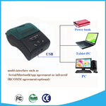 POS-5807 Imprimante Thermique Portable USB 58mm Bluetooth, Taille Max de Papier Thermique Supportée : 57x50mm