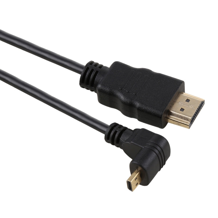 Câble adaptateur HDMI mâle 4K 30 cm vers Micro HDMI mâle à angle droit, connecteur plaqué or, 30 cm angle droit