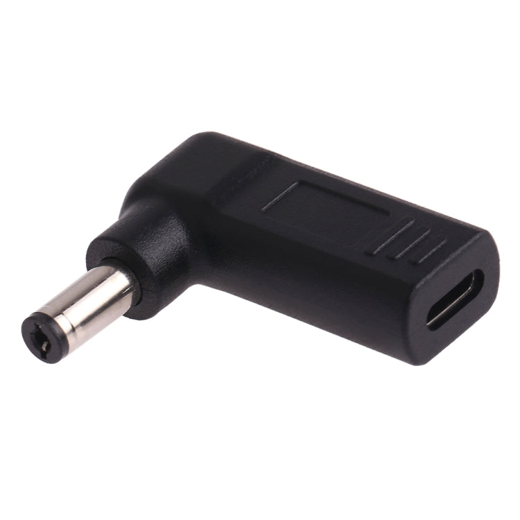 Adaptateur connecteur coudé USB-C / Type-C femelle vers prise mâle 5,5 x 2,1 mm, coudé 5,5 x 2,1 mm