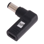 Adaptateur coudé USB-C / Type-C femelle vers prise mâle 7.4 x 5.0mm pour ordinateurs portables HP, Coudé 7.4 x 5.0mm (HP)