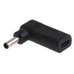 Adaptateur coudé USB-C / Type-C femelle vers prise mâle 4,5 x 3,0 mm, coudé noir 4,5 x 3,0 mm, coudé bleu 4,5 x 3,0 mm