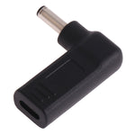 Adaptateur coudé USB-C / Type-C femelle vers prise mâle 4,5 x 3,0 mm, coudé noir 4,5 x 3,0 mm, coudé bleu 4,5 x 3,0 mm