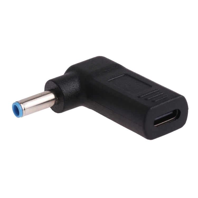 Adaptateur coudé USB-C / Type-C femelle vers prise mâle 4,5 x 3,0 mm, coudé noir 4,5 x 3,0 mm, coudé bleu 4,5 x 3,0 mm