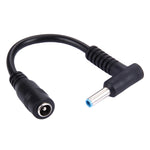 Câble adaptateur d'alimentation interface mâle coudé 4.5 x 3.0mm vers femelle 5.5 x 2.1mm pour ordinateur portable, longueur : 10cm, mâle coudé 4.5 x 3.0mm