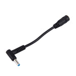 Câble adaptateur d'alimentation interface mâle coudé 4.5 x 3.0mm vers femelle 5.5 x 2.1mm pour ordinateur portable, longueur : 10cm, mâle coudé 4.5 x 3.0mm
