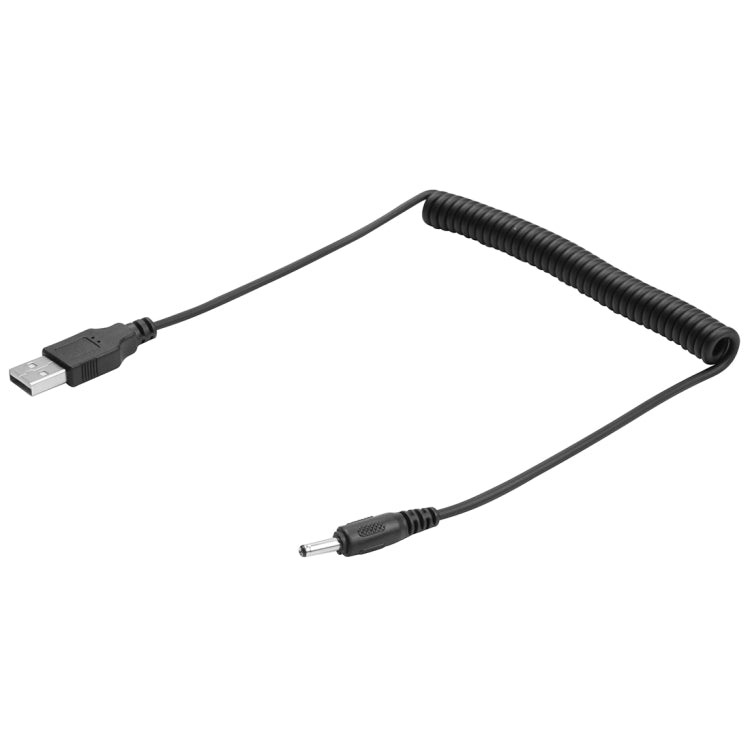 Câble enroulé à ressort USB vers DC 3.5mm, AM vers DC 3.5mm, longueur : 1.5m