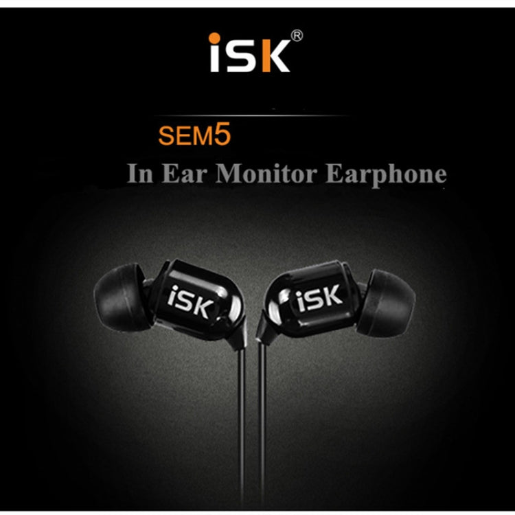 Écouteurs intra-auriculaires ISK SEM5 stéréo HiFi 3,5 mm pour téléphone, ordinateur, réseau K Song