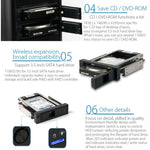 Boîtier convertisseur interne ORICO 1106SS pour rack mobile CD-ROM HDD 3.5 pouces