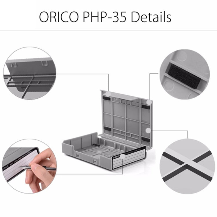 Boîtier ORICO PHP-35 pour disque dur SATA 3,5 pouces, protection de disque dur