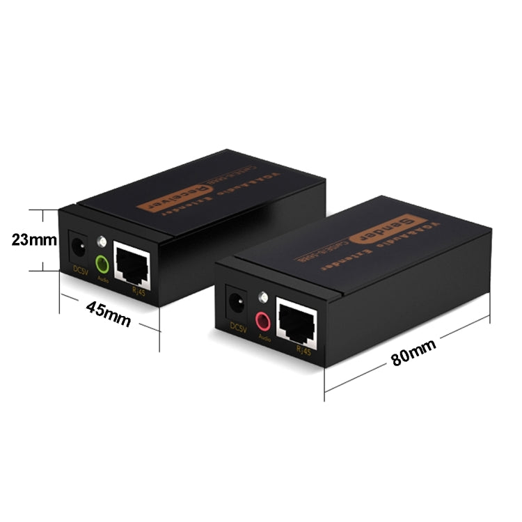 Extendeur VGA & audio 1920x1440 HD 100m câble réseau Cat5e / 6-568B émetteur récepteur adaptateur, distance de transmission : 100m