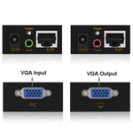 Extendeur VGA & audio 1920x1440 HD 100m câble réseau Cat5e / 6-568B émetteur récepteur adaptateur, distance de transmission : 100m