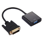 Adaptateur convertisseur DVI-D 24+1 broches mâle vers VGA 15 broches HDTV, DVI-D 24+1 broches