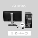 Adaptateur convertisseur DVI-D 24+1 broches mâle vers VGA 15 broches HDTV, DVI-D 24+1 broches
